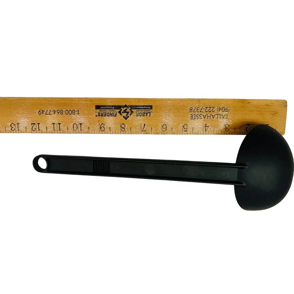 Vintage T-FAL Black Nylon Solid Serving Spoon Ladle Dipper Utensil Canada 12